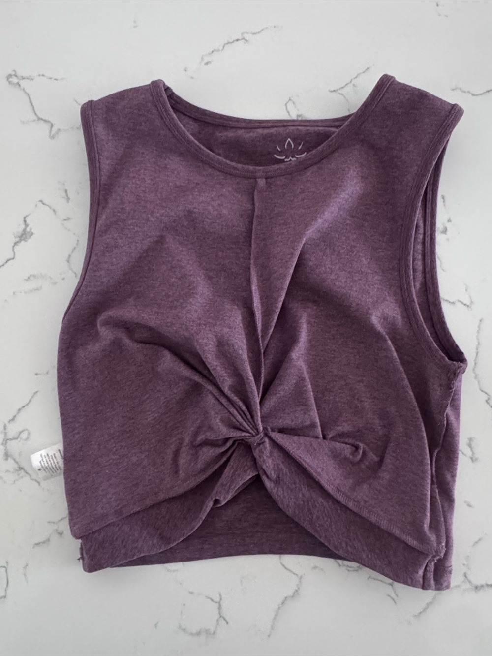 Beyond Yoga x Peloton Womens M Plum Twist Front Cropped Tank Top Workout Yoga - Picture 5 of 8